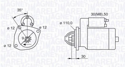 MAGNETI MARELLI 063522187030 -  Стартер